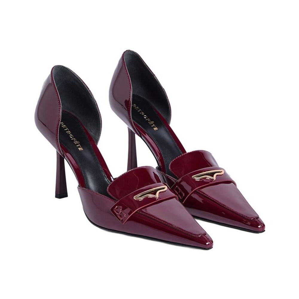 Retrofête Lida Patent Loafer, Red